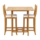 Crosby 4-Seater Bar Table Stools Patio Acacia 5-Piece Outdoor Bistro Set - Wood