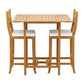 Crosby 4-Seater Bar Table Stools Patio Acacia 5-Piece Outdoor Bistro Set - Wood