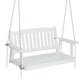 Axel Porch Swing Chair with Chain Garden Bench Wooden - White