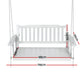 Axel Porch Swing Chair with Chain Garden Chair Outdoor Furniture Wooden - White