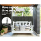 Axel Porch Swing Chair with Chain Garden Chair Outdoor Furniture Wooden - White
