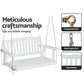 Axel Porch Swing Chair with Chain Garden Chair Outdoor Furniture Wooden - White