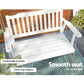 Axel Porch Swing Chair with Chain Garden Chair Outdoor Furniture Wooden - White
