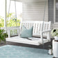 Axel Porch Swing Chair with Chain Garden Bench Wooden - White