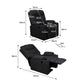 Medea Recliner Chair Electric Lift Chair Armchair Lounge Fabric USB Charge - Black