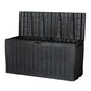 Outdoor Storage Box 220L Lockable Organiser Garden Deck Toy Shed Tool - Black