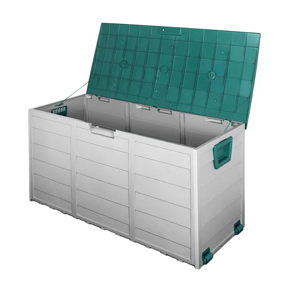 Buy 290L Plastic Outdoor Storage Box Weatherproof - Green Online in ...