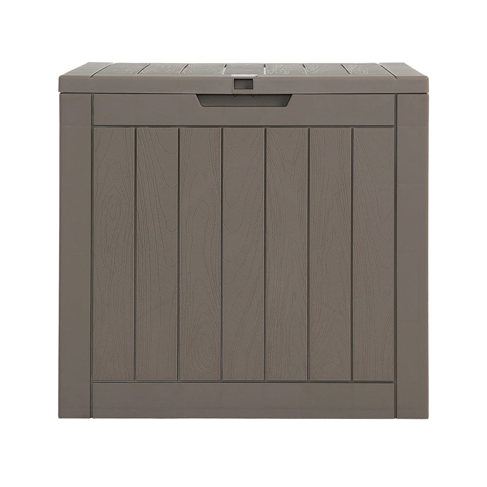 Outdoor Storage Box 118L Container Lockable Indoor Garden Toy Tool Shed Grey
