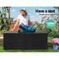 Outdoor Storage Box 390L Container Lockable Toy Tools Shed Deck Garden