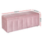 Storage Ottoman Blanket Box 103cm Velvet - Pink