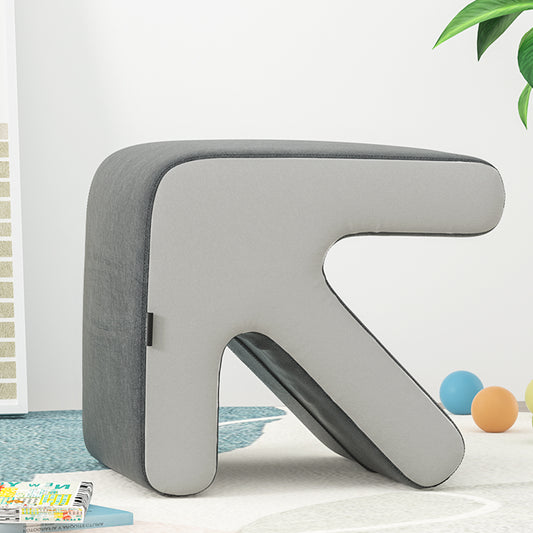 Arrow Ottoman Foot Stool Fabric Foot Rest Footstool Padded Seat Grey