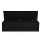 Storage Ottoman Blanket Box Black LARGE Leather Rest Chest Toy Foot Stool