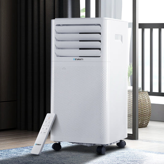 Portable Air Conditioner Cooling Mobile Fan Cooler Dehumidifier White 2000W