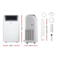 Portable Air Conditioner Cooling Mobile Fan Cooler Dehumidifier Window Kit White 3300W