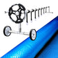 Swimming Pool Cover Roller Wheel Solar Blanket 500 Microns 10x4M
