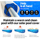 Swimming Pool Cover Roller Wheel Solar Blanket 500 Microns 10x4M