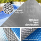 Pool Cover 11x6.2m 400 Micron Silver Swimming Pool Solar Blanket 6.55m Roller
