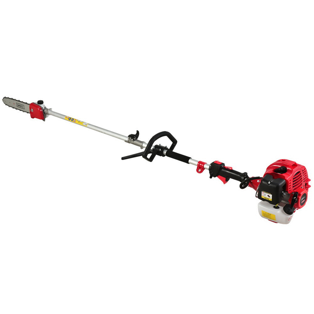 62CC Pole Chainsaw Hedge Trimmer 12in Chain Saw 5.6m Long Reach Red