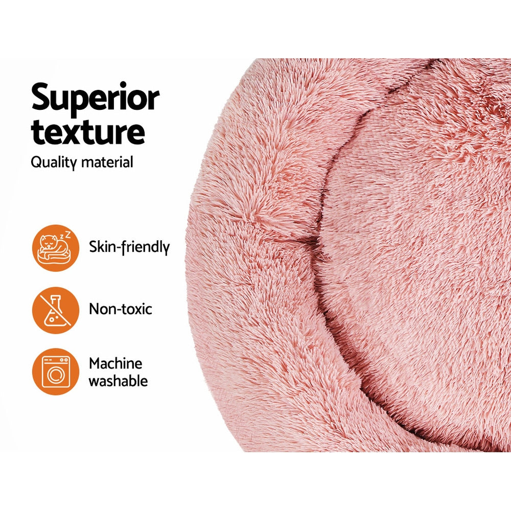 XLarge Dog Beds Pet 110cm Calming Soft Plush - Pink