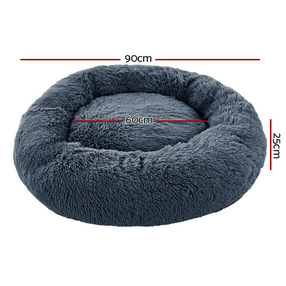 Alaunt Dog Beds 90cm Pet Cat Bed - Dark Grey LARGE