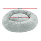 LARGE Dog Beds Pet 90cm Calming Soft Plush - Light Grey