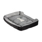 Pet Bed Dog Cat Calming Soft Sleeping Comfy Plush Mat Cave Washable - Black