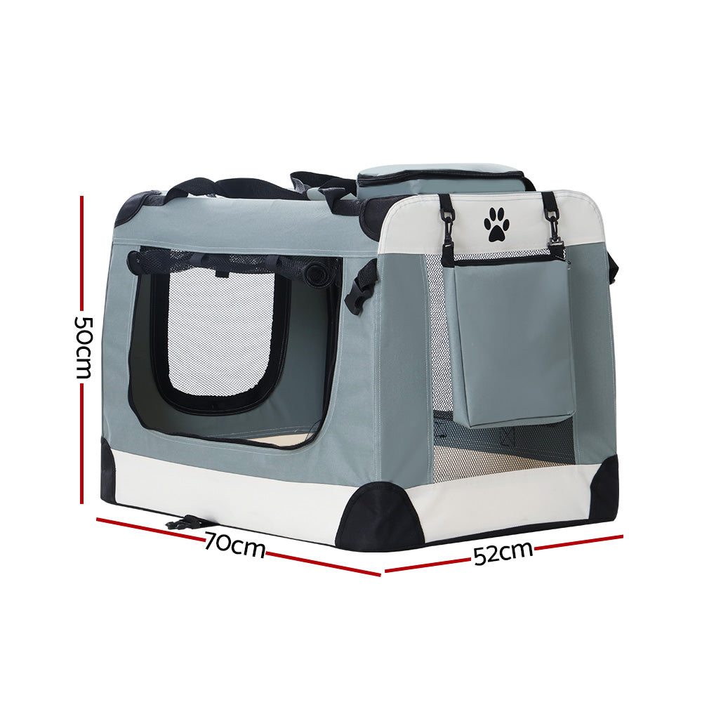 Pet Carrier Soft Crate Dog Cat Travel Portable Cage Kennel Foldable Large