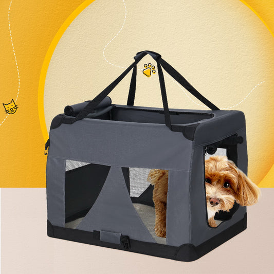 Pet Carrier Soft Crate Dog Cat Travel Portable Cage Kennel Foldable Car Medium