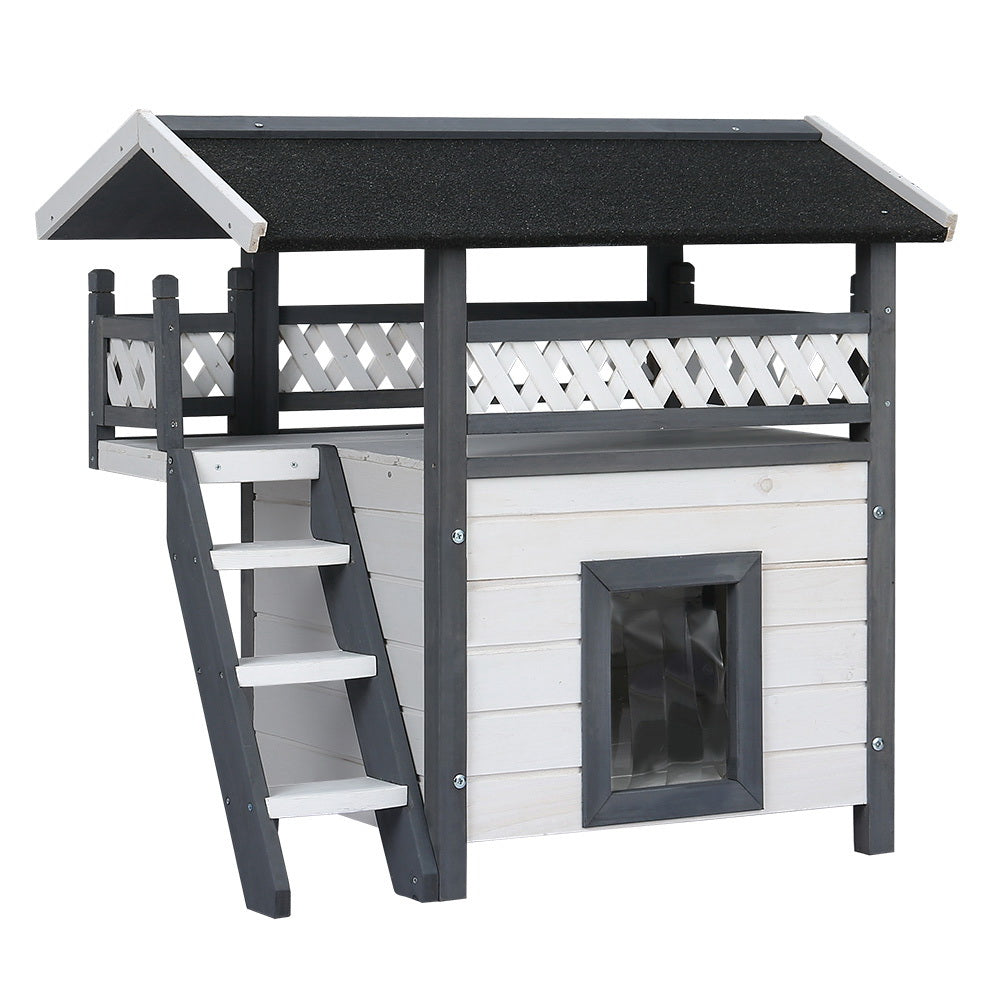Cat House Shelter Outdoor Wooden Small Dog Pet Houses Kennel