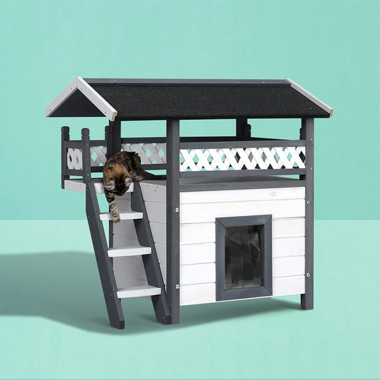 Cat House Shelter Outdoor Wooden Small Dog Pet Houses Kennel