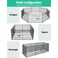 Pet Dog Playpen 2x24" 8 Panel Puppy Exercise Cage Enclosure Fence