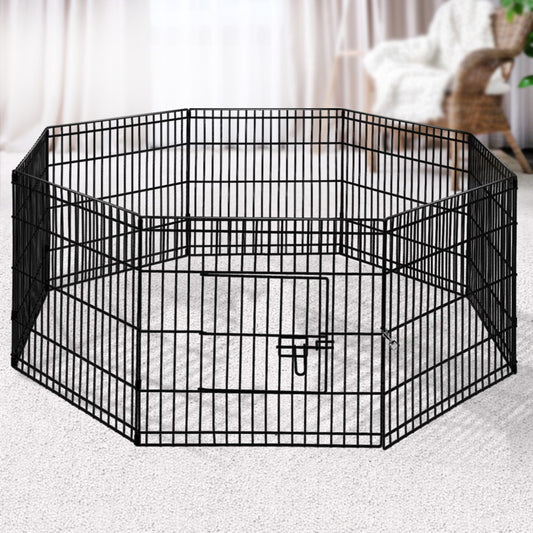 Pet Dog Playpen 2x24" 8 Panel Puppy Exercise Cage Enclosure Fence