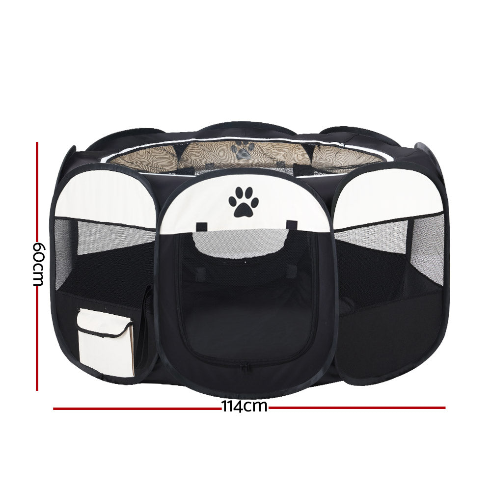 Dog Playpen Pet Playpen Enclosure Crate 8 Panel Play Pen Tent Bag Fence Puppy XL