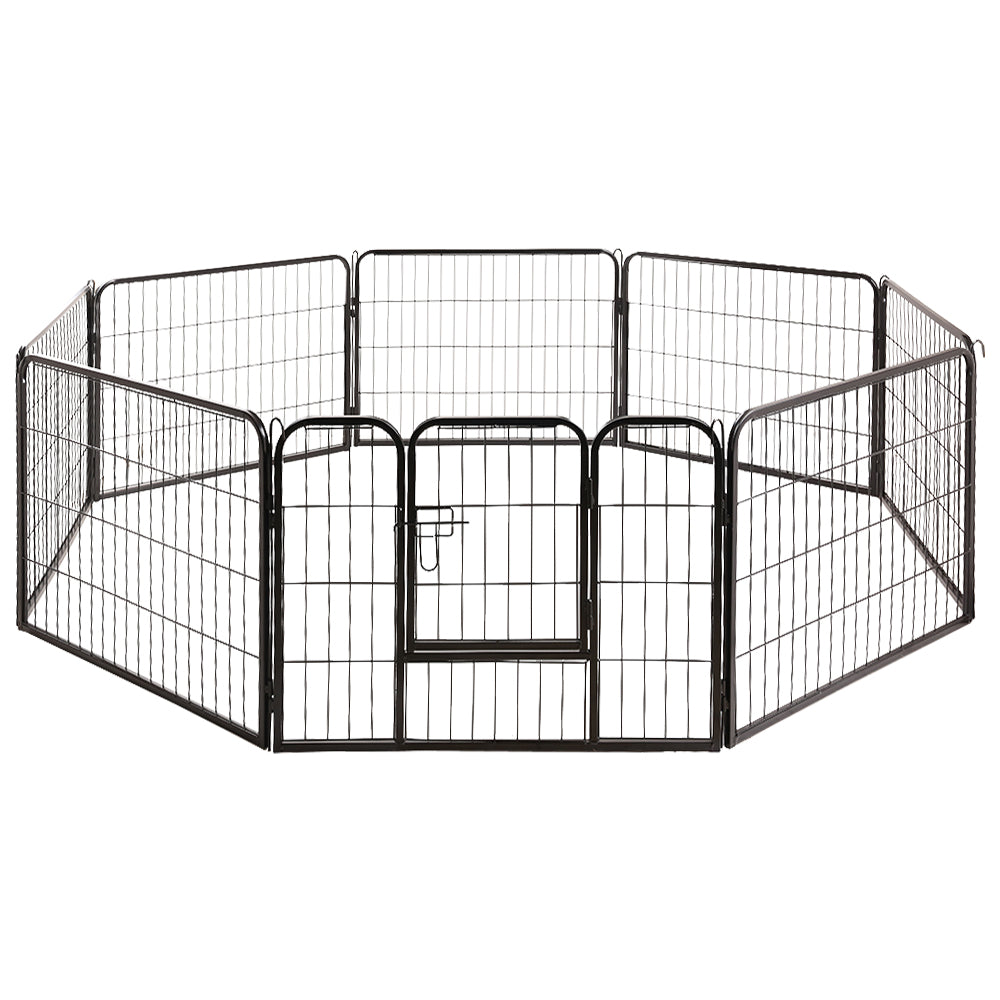 Dog Playpen Pet Playpen 8 Panel Puppy Exercise Cage Enclosure Fence 80x60cm