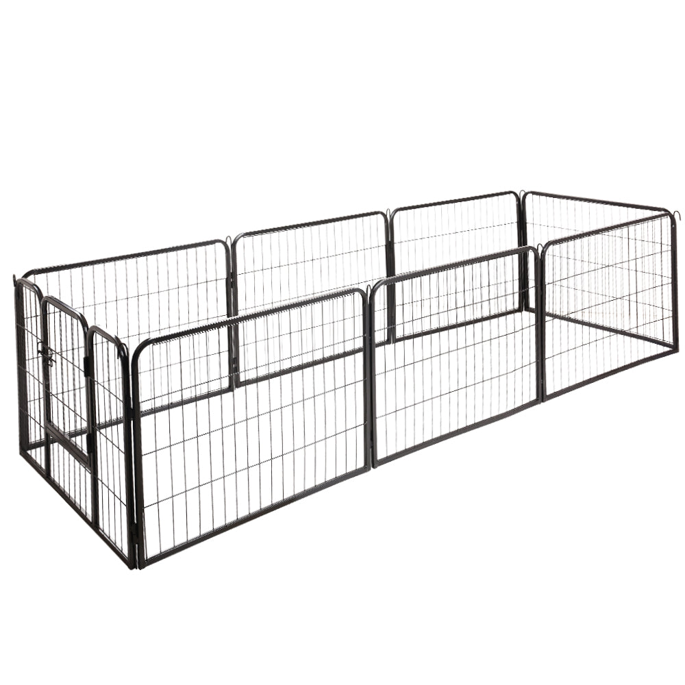 Dog Playpen Pet Playpen 8 Panel Puppy Exercise Cage Enclosure Fence 80x60cm