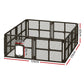 Pet Dog Playpen Enclosure 8 Panel Fence Puppy Cage Plastic Play Pen Fold