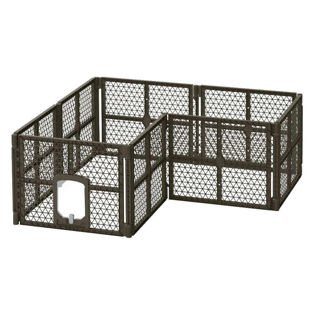 Pet Dog Playpen Enclosure 8 Panel Fence Puppy Cage Plastic Play Pen Fold