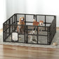 Pet Dog Playpen Enclosure 8 Panel Fence Puppy Cage Plastic Play Pen Fold