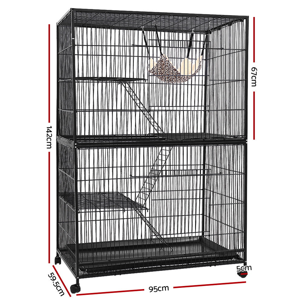 Rabbit Cage Bird Ferret Parrot Aviary Cat Hamster 4 Level 142cm