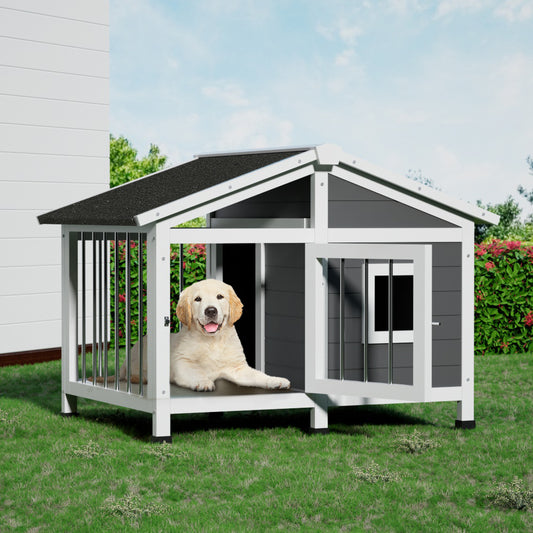 Dog Kennel House Large Wooden Outdoor Pet Kennels Indoor Puppy Cabin Home