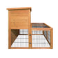 Rabbit Hutch Wooden Pet Chicken Coop 100cm Tall