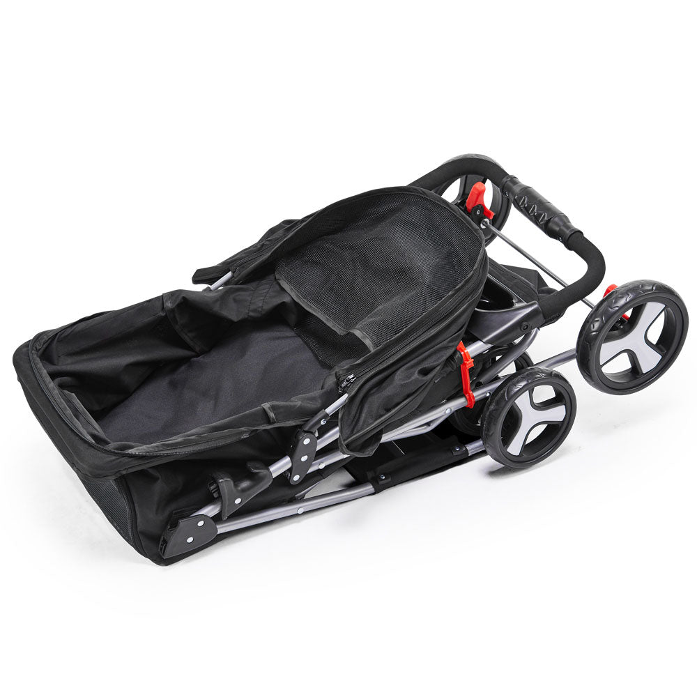 4 Wheel Pet Stroller - Black