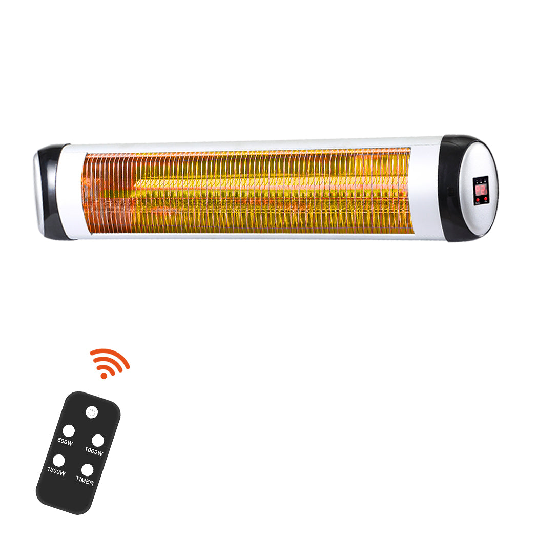 1500W Electric Infrared Patio Heater Radiant Strip Indoor Remote