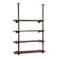 Wall Display Shelves Industrial Bookshelf DIY Pipe Shelf Rustic Brackets