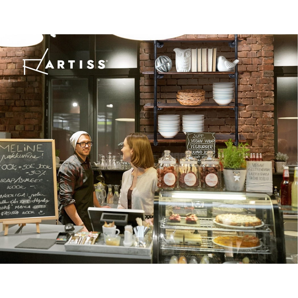 Artiss Bookshelf DIY Pipe Shelf 4 Tiers - Inge