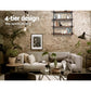 Artiss Bookshelf DIY Pipe Shelf 4 Tiers - Inge