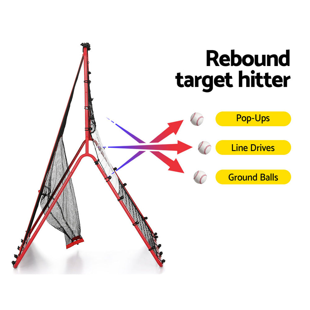 Baseball Net Rebound Pitching Kit Target Hitter 2 in 1 Training Aid