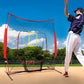 7ft Baseball Net Pitching Kit with Stand Softball Training Aid Sports