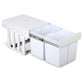 Pull Out Bin Kitchen Double Basket 2X15L White