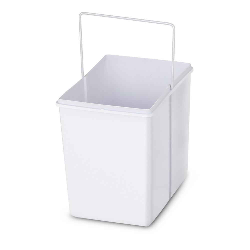 Pull Out Bin Kitchen Double Basket 2X15L White